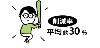 削減率 平均約30%